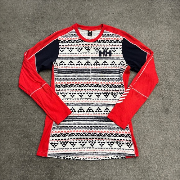 Helly Hansen LIFA Active Graphic Crew Base Layer Long Sleeve Melt Down Bricks - Picture 3 of 10